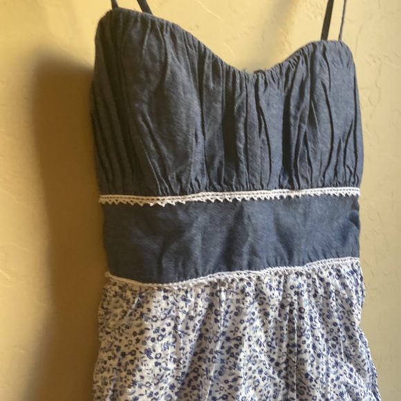 💵3 for $20✅Speechless denim/floral size 3 sundress eyelet lace - Picture 13 of 13
